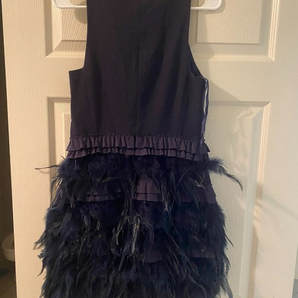 Gianni Bini Navy Feather Dress - Picture 3 of 3